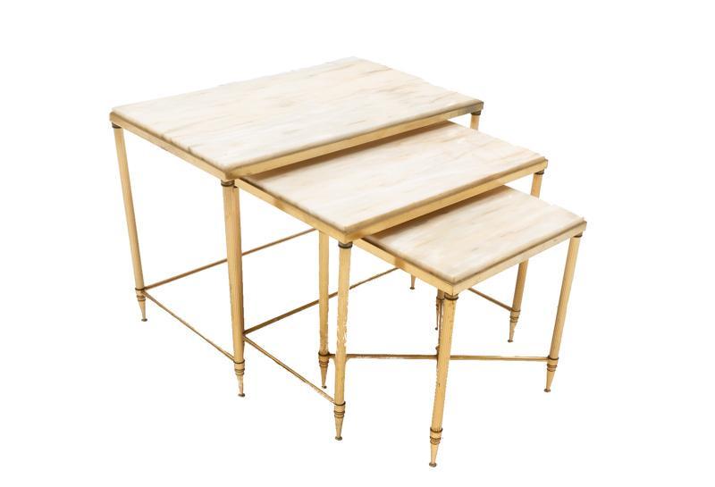 Nest of 3 Louis XVI Marble Top Tables (1 of 3)