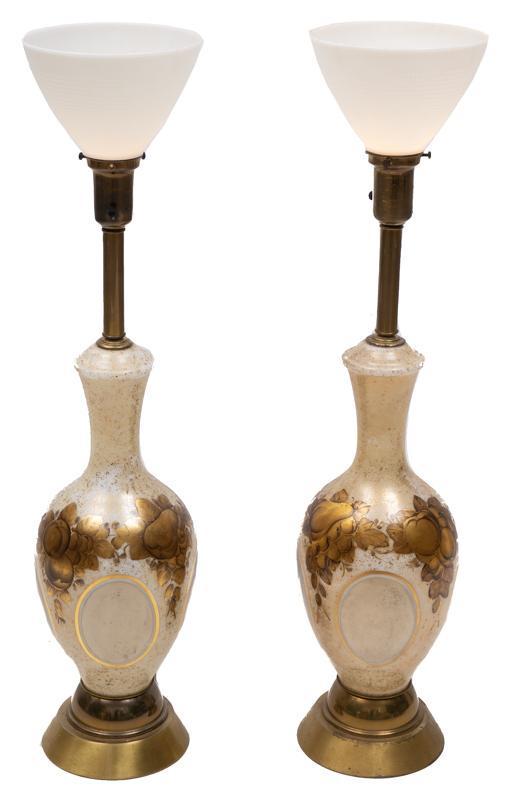 Pair of Ceramic French Provincial Table Lamps (1 of 3)