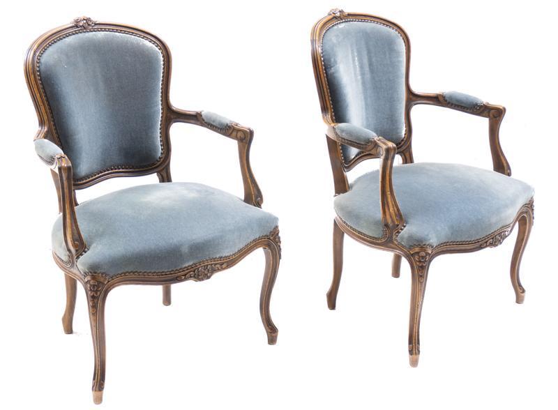 Pair of Louis XVI Fauteuil Chairs (1 of 3)