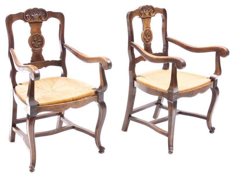 Pair of French Provincial Arm Chairs (1 of 3)