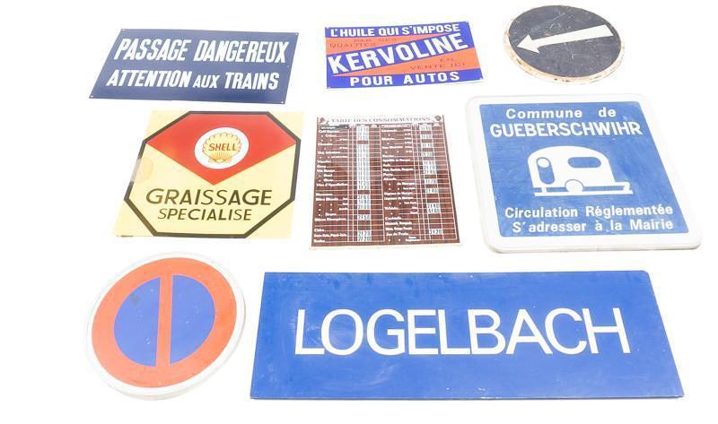Lot of 8 Metal and Enamel Street Signs (1 of 3)