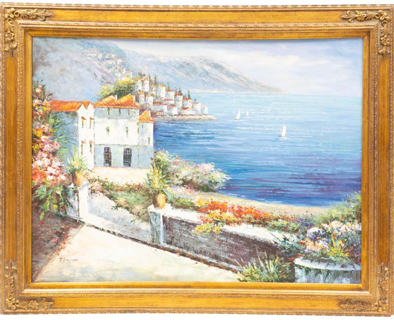 J. Simpson, Coastal, Oil on Canvas (1 of 3)