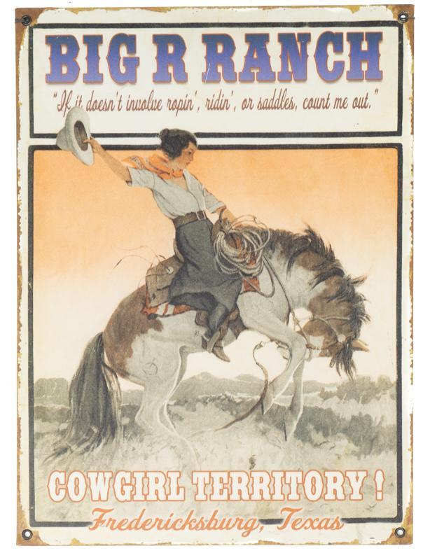 Big R Ranch (Fredericksburg, TX), Enamel on Metal Sign (1 of 2)