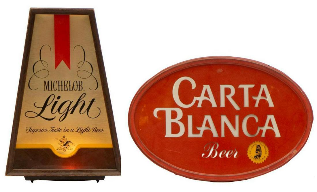 Pair of Pub Signs, incl Michelob and Carta Blanca (1 of 5)
