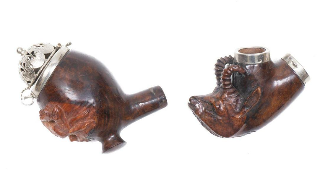 Red Point Old Briar, Pair of Figural Pipes (1 of 4)