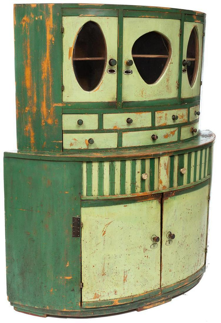 Curved Farmhouse Kitchen Cabinet (1 of 5)