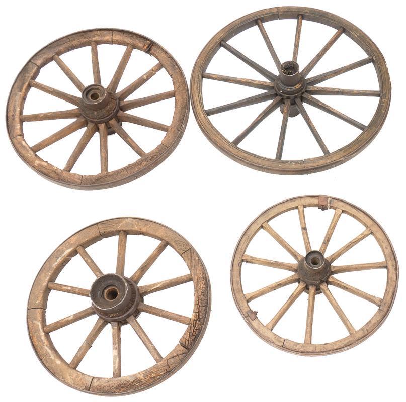 Lot of 4 Rustic Wagon Wheels (1 of 2)