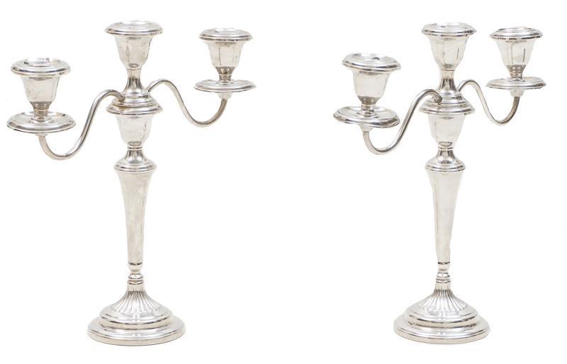 Pair of Sterling Silver Candelabra (1 of 4)