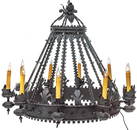 Gothic Wrought Iron Chandelier