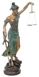 A. Mayer, Lady Justice Law, Life Size Bronze