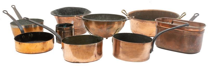 Lot of 11 French Provincial Copper Goods (1 of 2)