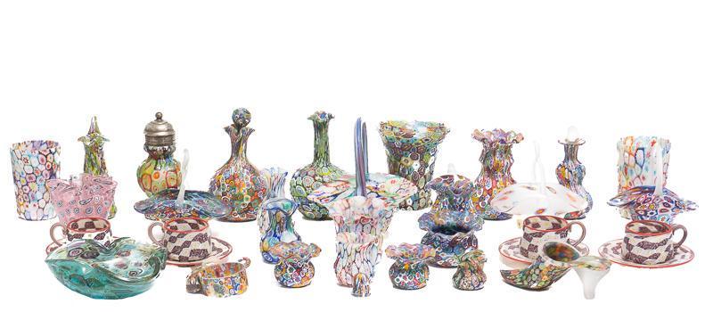 Lot of 35 Murano Millefiori Italian Art Glass (1 of 3)