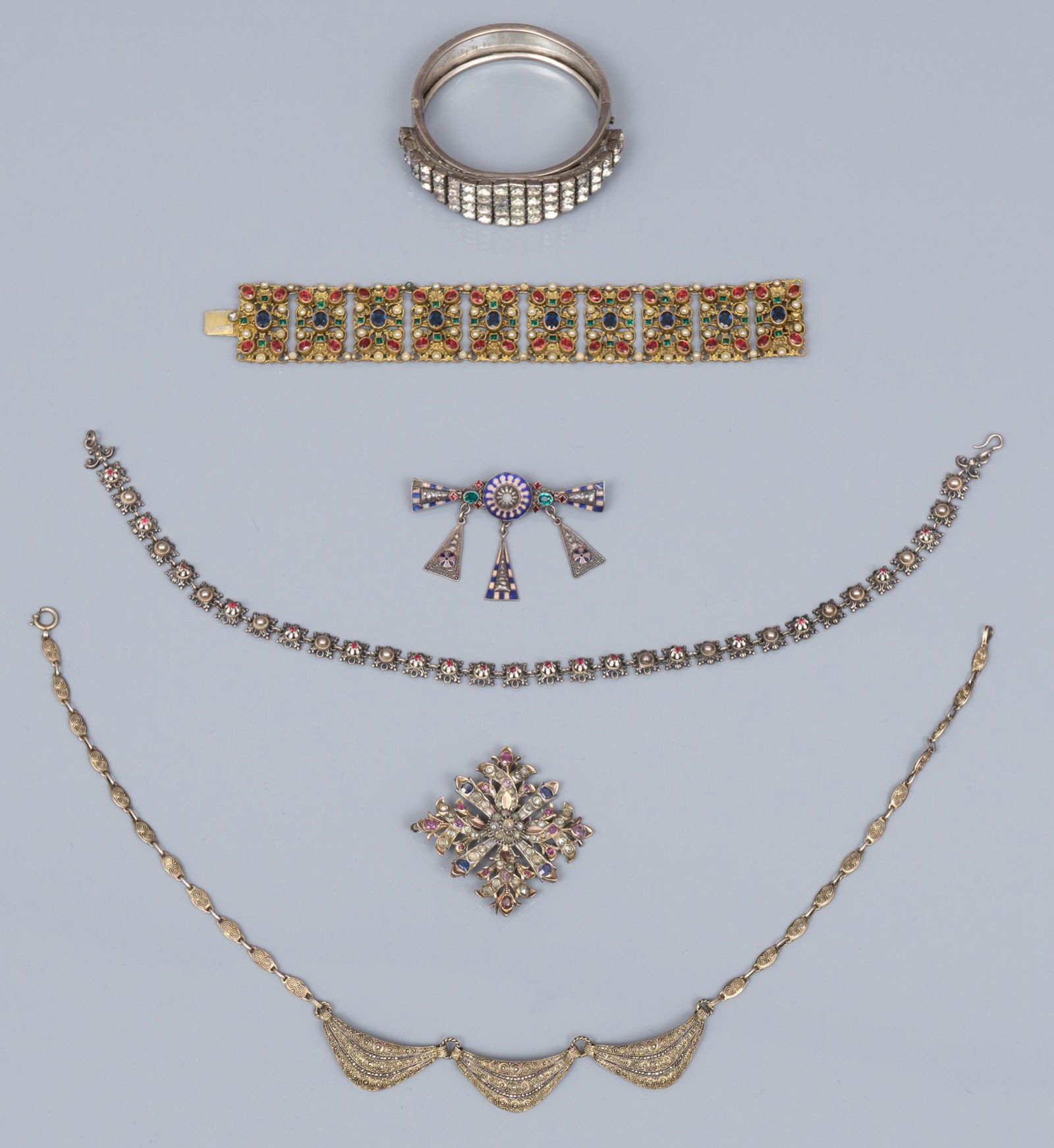 Antique Austro-Hungarian Sterling Silver Gemstone (1 of 6)