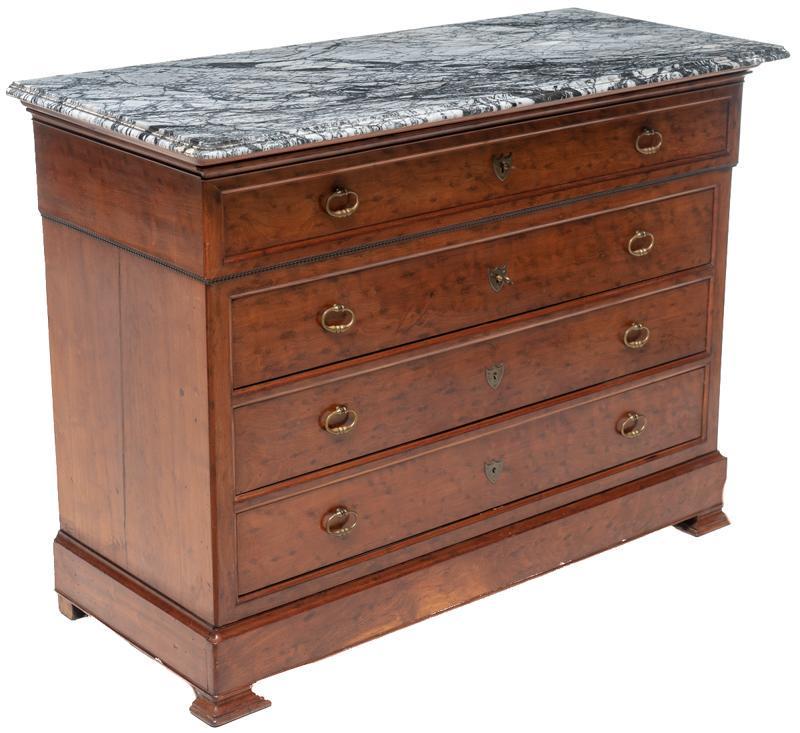 Louis Philippe Period Marble Top Secretary (1 of 5)