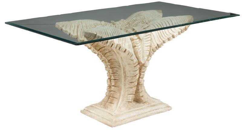 Palm Frond Glass Top Dining Table (1 of 3)