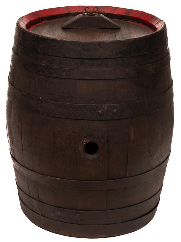 Vintage Banded Wooden Barrel (1 of 4)