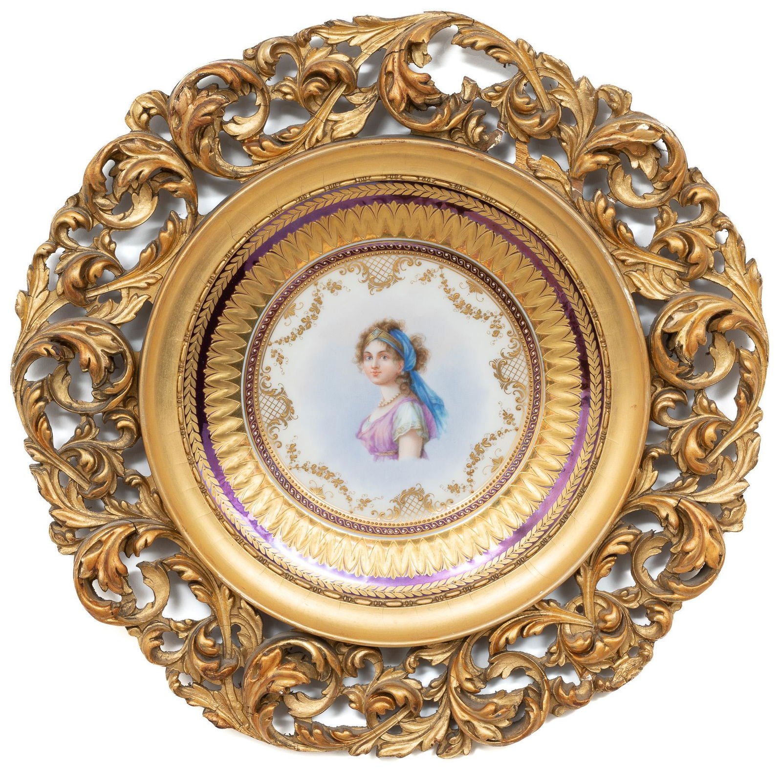 Framed Dresden Hanging Plate (1 of 5)