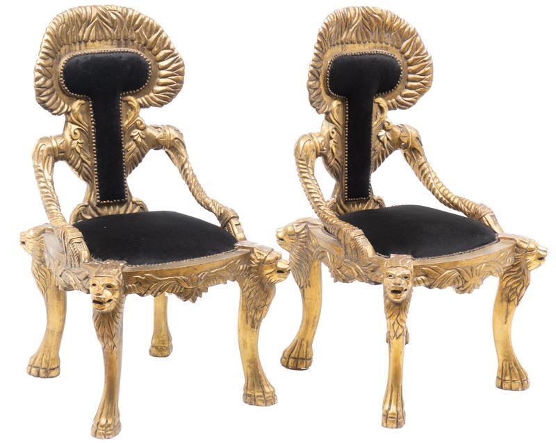 Pair of French Empire Figural Chairs (1 of 4)