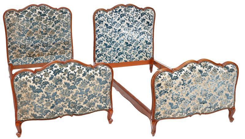 Pair of French Louis XV Upholstered Bed Frames (1 of 4)