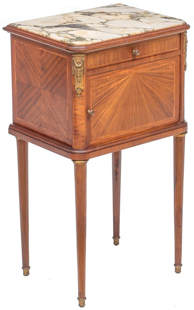 Louis XVI Marble Top Night Stand (1 of 4)