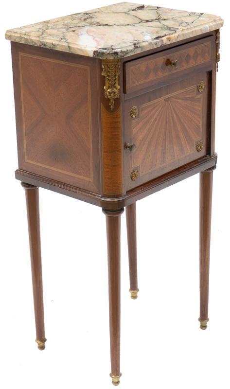 Art Deco Marble Top Night Stand (1 of 4)