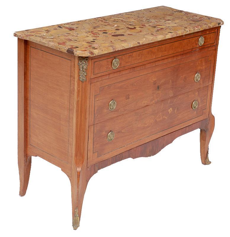 Louis XV Marble Top Commode (1 of 4)