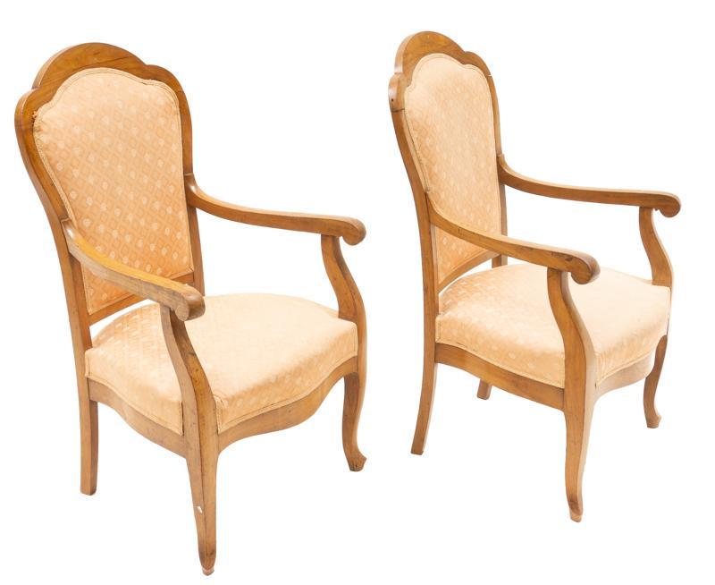 Pair of Louis Philippe Period Fauteuil Arm Chairs (1 of 4)
