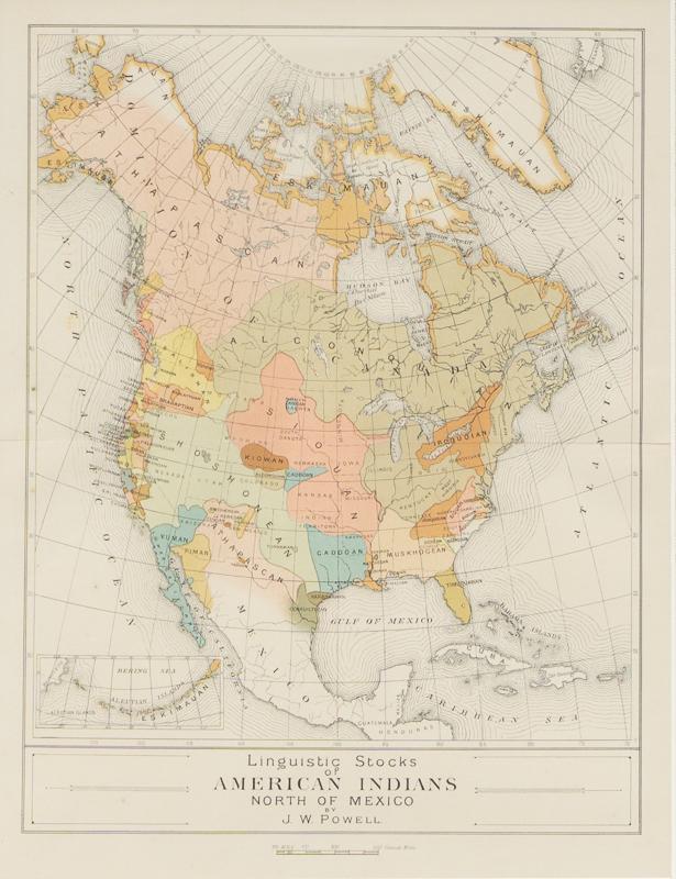 J.W. Powell, "Linguistic Stocks of American Indians..." (1 of 4)