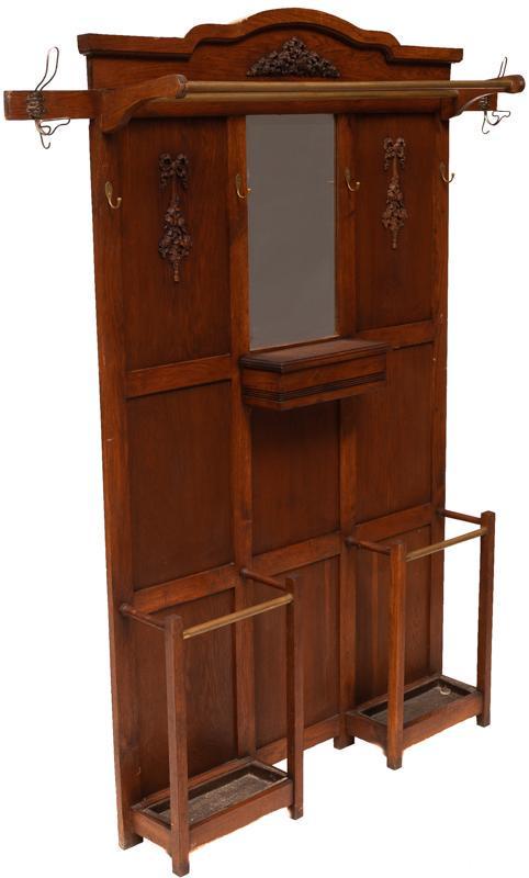 Art Deco Mirrored Hall Tree (1 of 4)