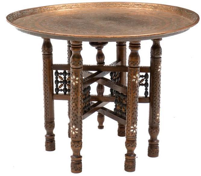 Middle Eastern Tilt Top Occasional Table (1 of 3)