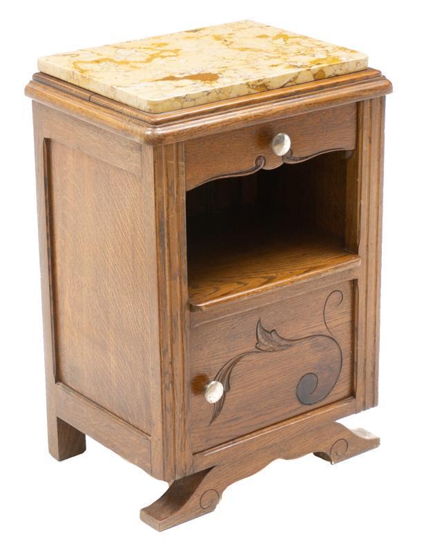 Art Deco Marble Top Night Stand (1 of 4)