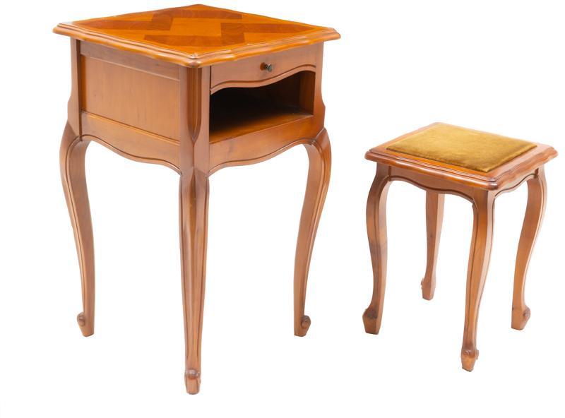 French Louis XV Night Stand and Stool (1 of 4)