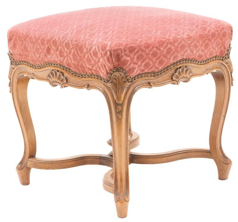 Louis XV Upholstered Foot Stool (1 of 3)
