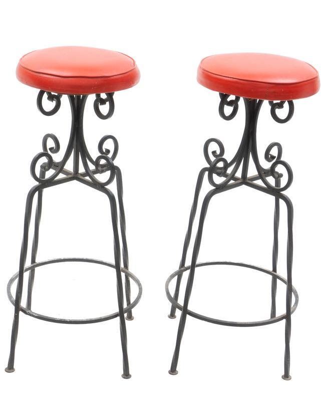 Pair of French Bistro Stools (1 of 3)
