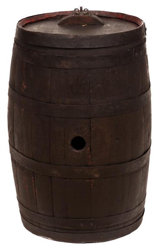 Vintage Banded Wooden Barrel (1 of 3)