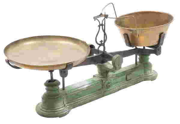 Vintage Cast Iron Double Pan Balance Scale