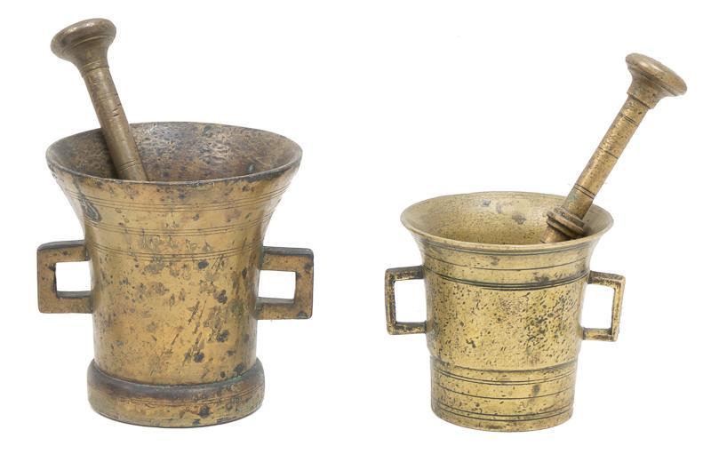 Pair of Vintage Brassware Mortar and Pestles (1 of 2)