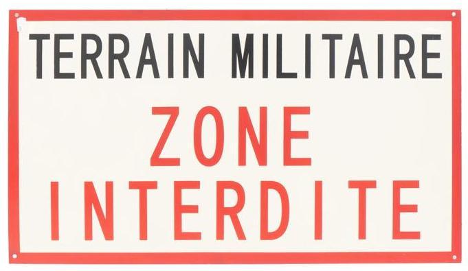 Vintage French Metal Military Road Sign (1 of 3)