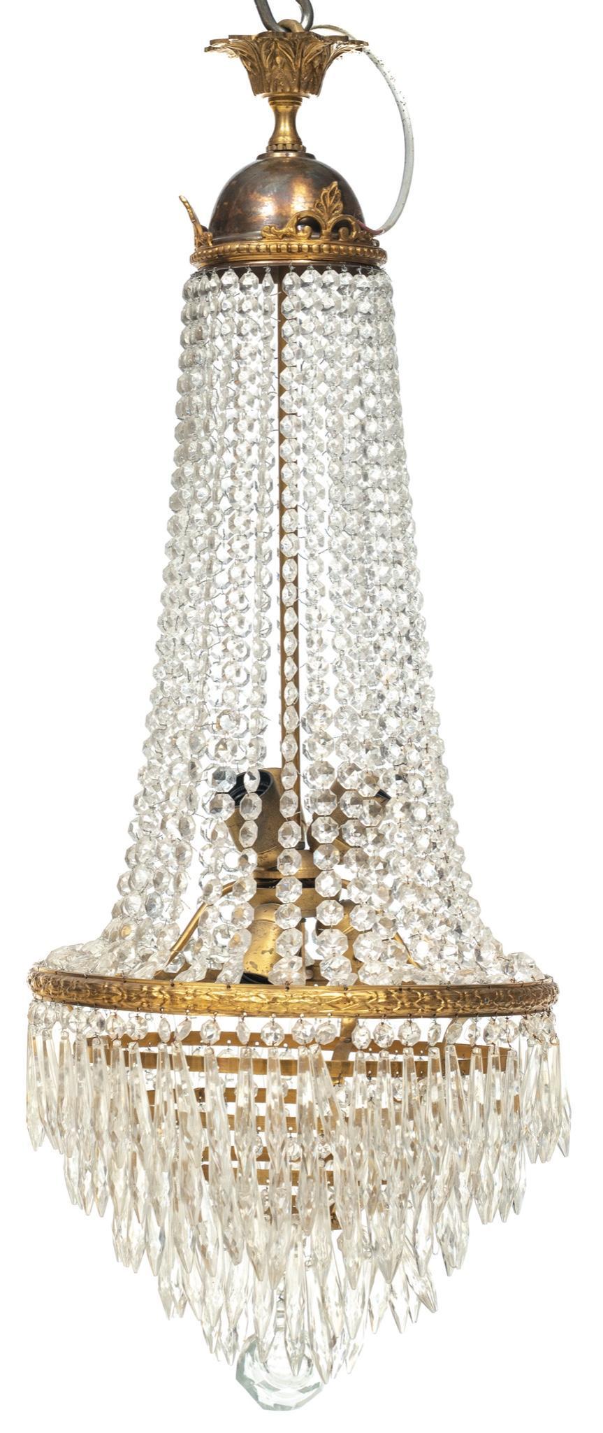 French Empire Tent and Basket Chandelier (1 of 4)