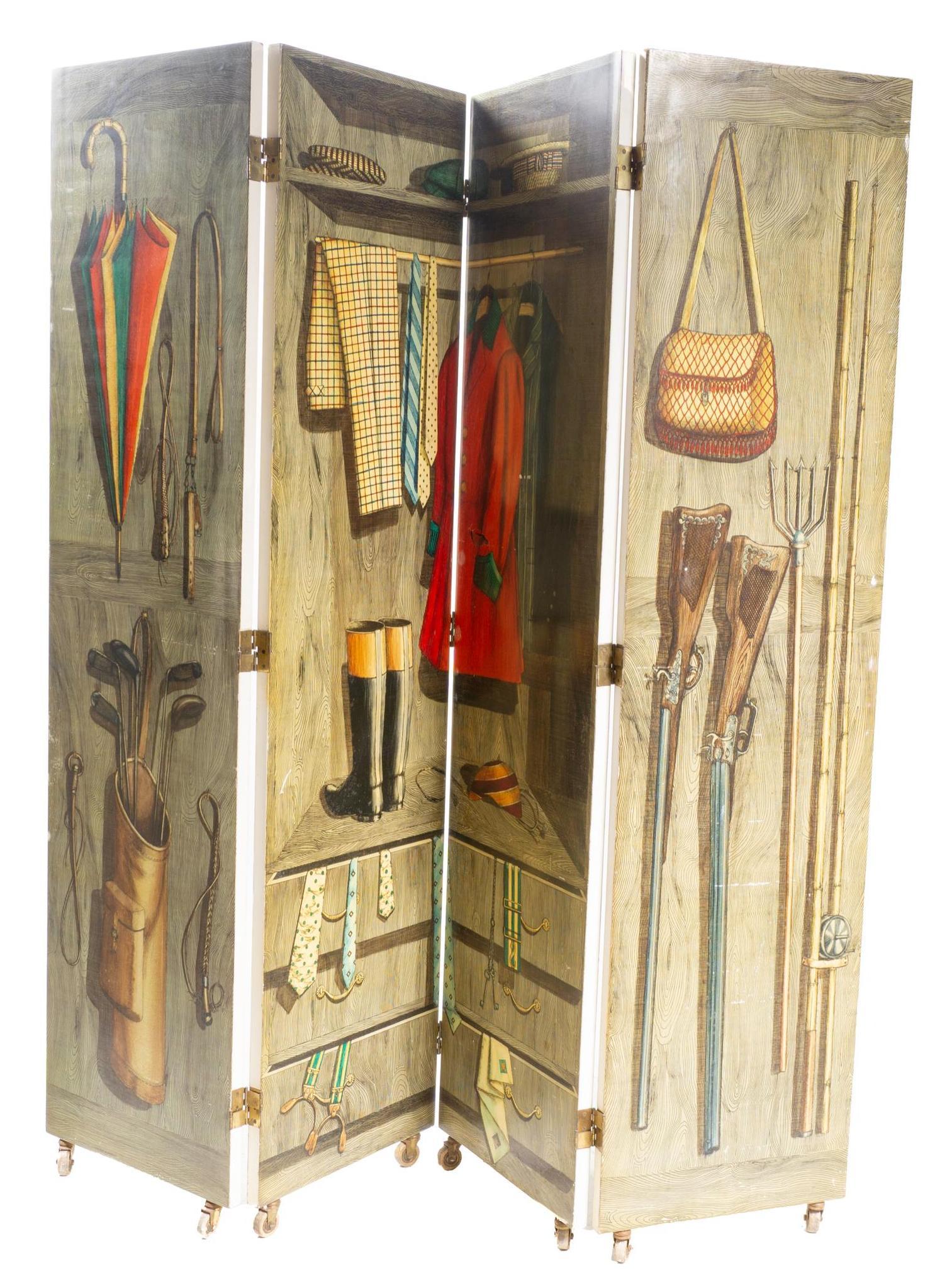 Double-Sided Hand Painted Vintage Dressing Screen (1 of 3)