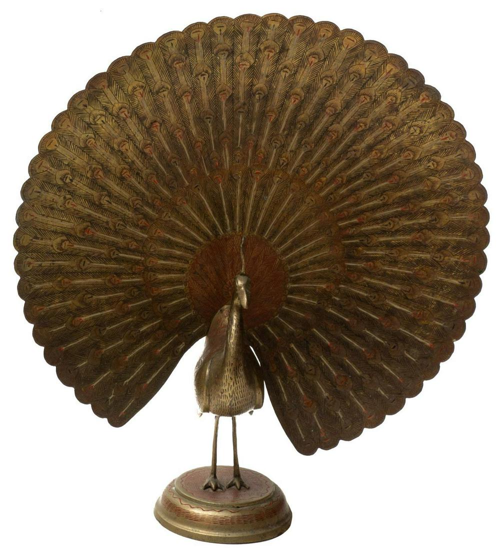 Brass Peacock Candle Reflector (1 of 4)