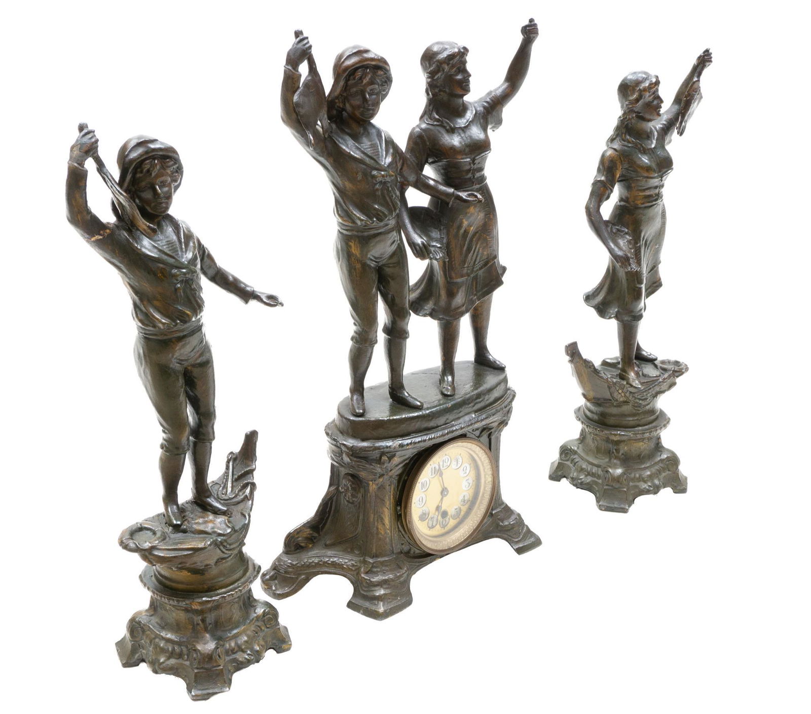 French Empire Clock Garniture Set (1 of 3)