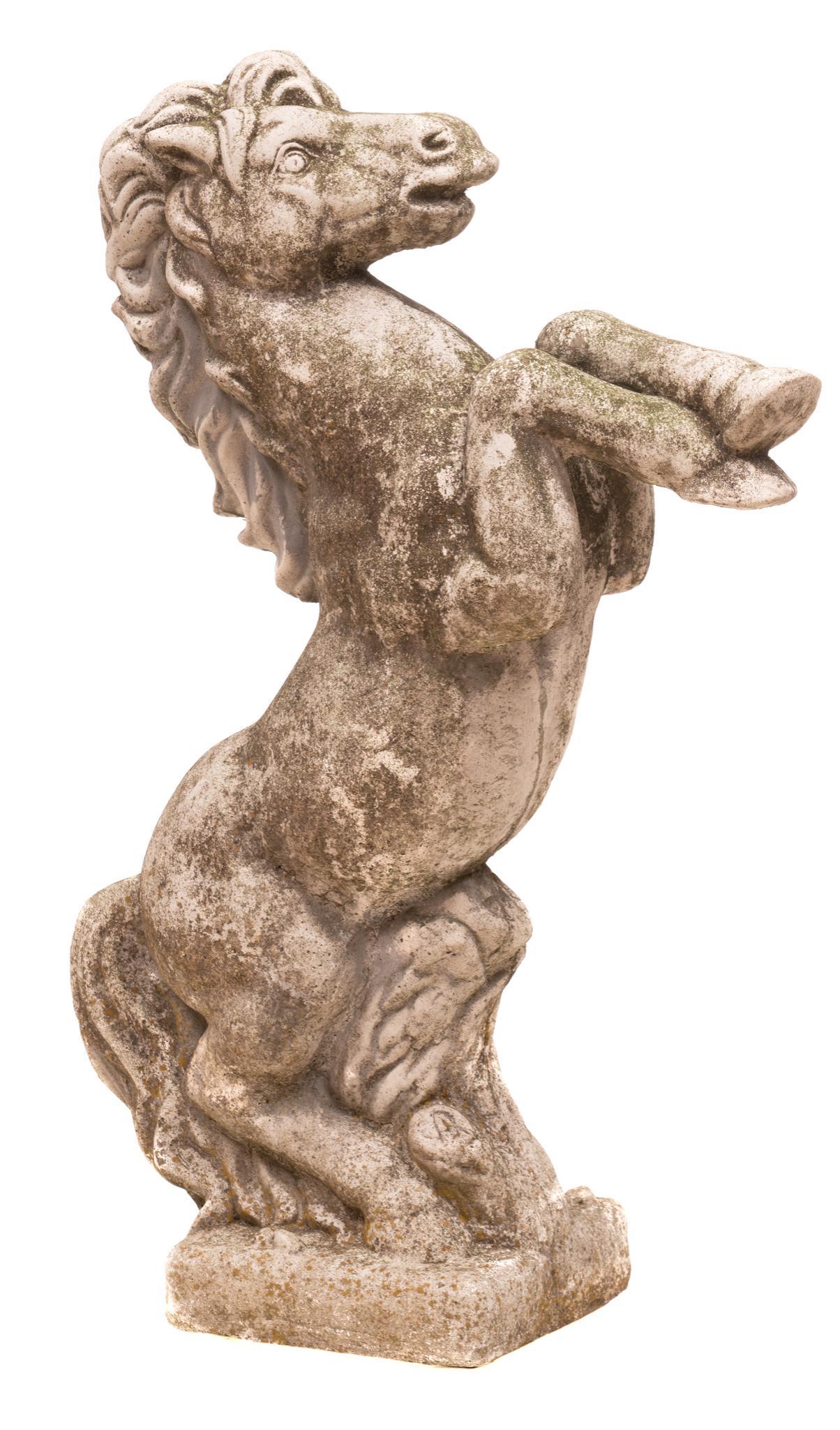 Vintage Concrete Garden Horse Statue (1 of 4)