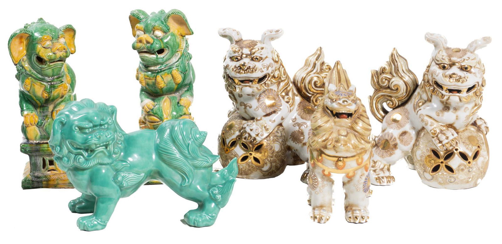 Lot of 6 Chinese Lion Dog Figures (1 of 3)