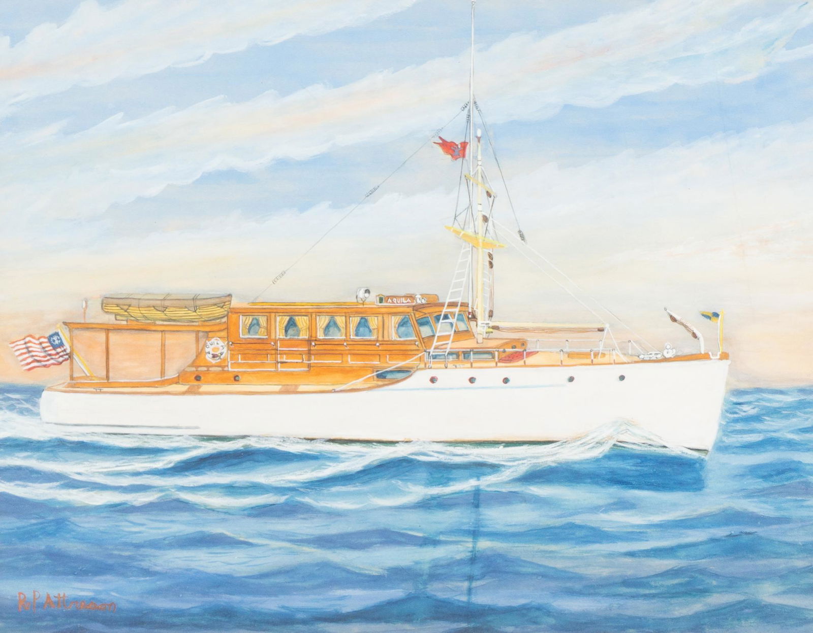 R. P. Atterson, Karl J. Eisenhardt "Yacht Aquila" (1 of 5)