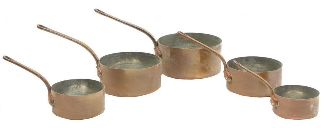 Set of 5 Farmhouse Copper Pots (1 of 3)