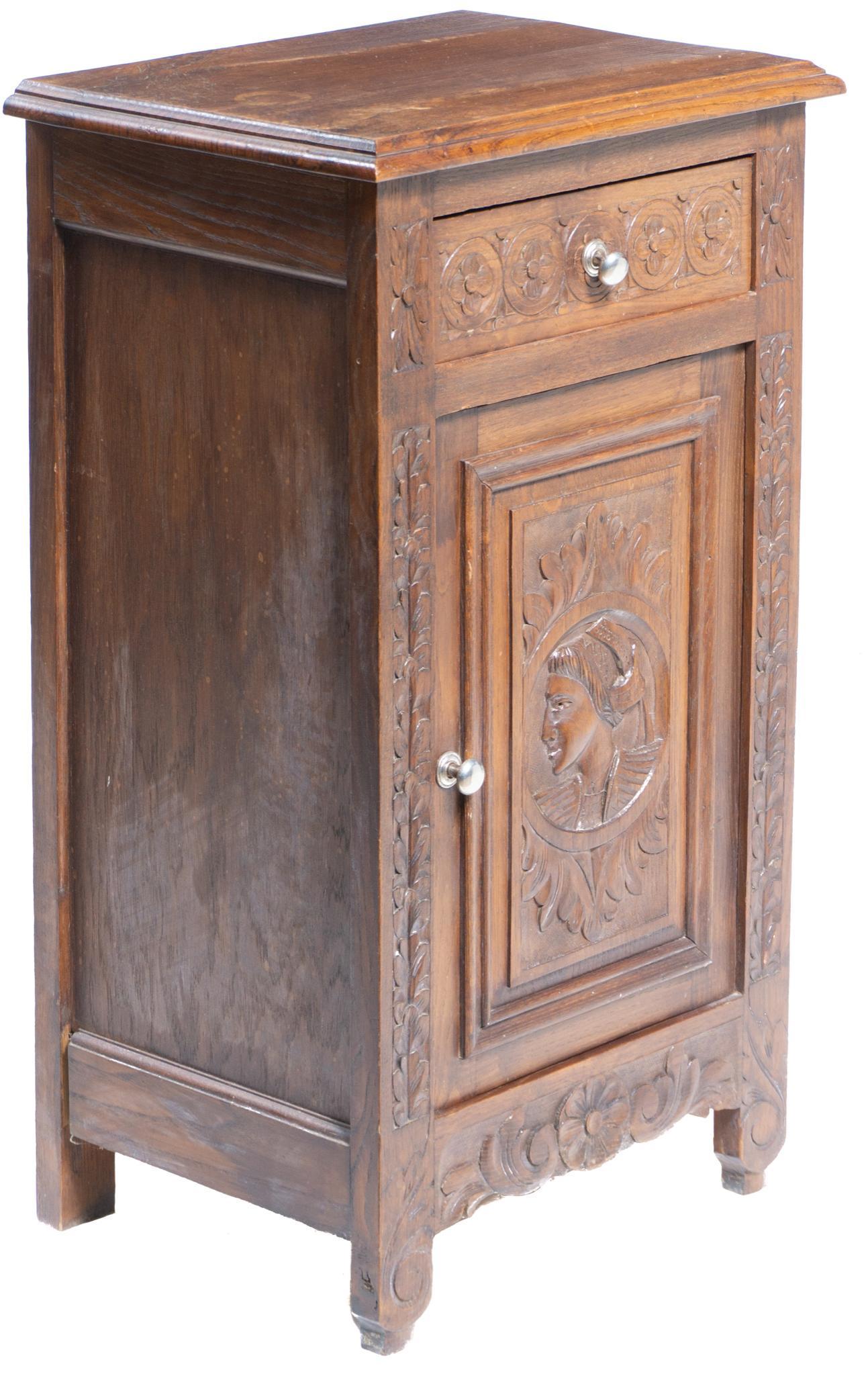 Carved Dutch Night Stand (1 of 4)