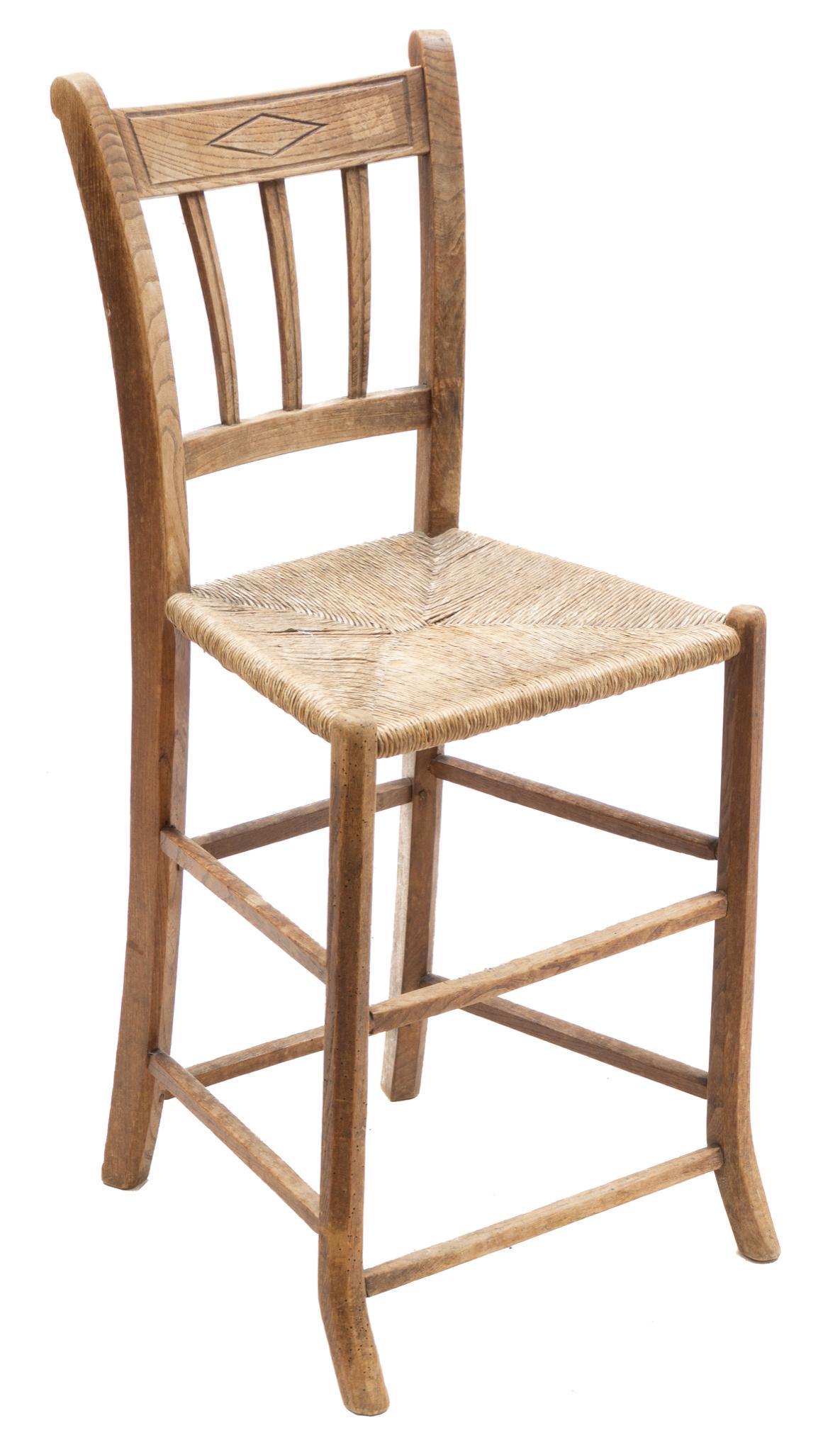 Rustic Rush Seat Dining Chair (1 of 4)
