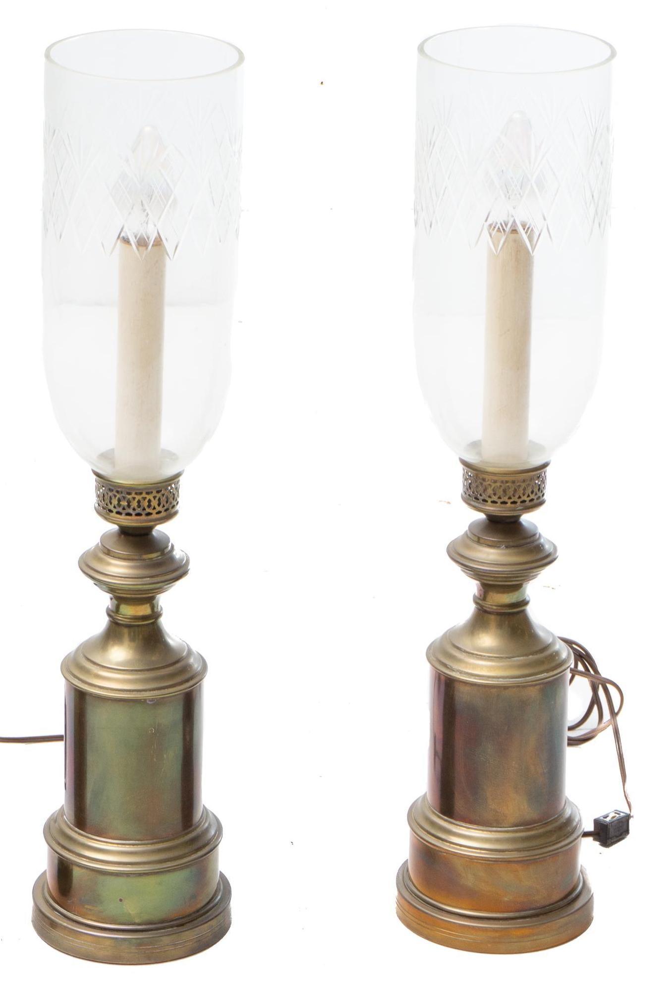 Pair of Vintage Brass Table Lamps (1 of 3)