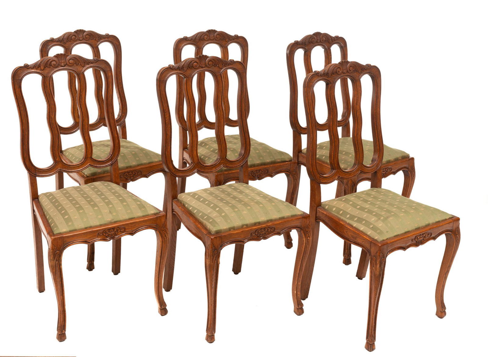 Set of 6 English Parlor Back Dining Chairs (1 of 3)